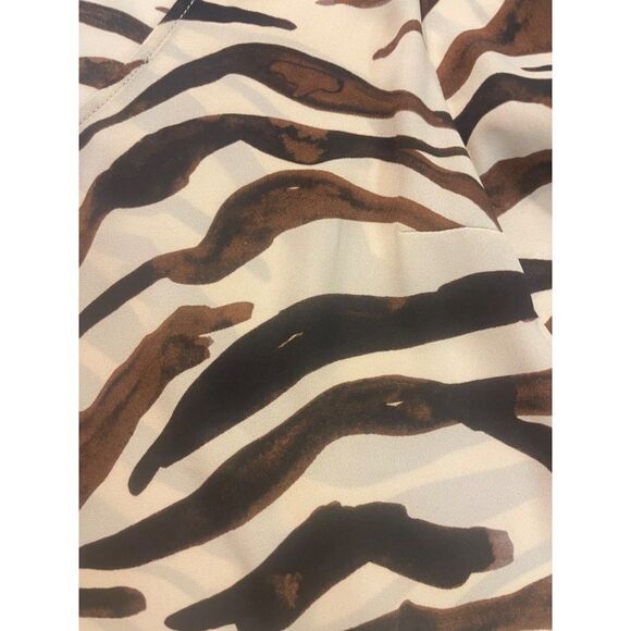 Cabi Zebra print ruffled sleeve Blouse Top #3771 size Small - Picture 6 of 7